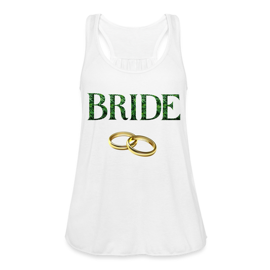 Cannabis Bride Flowy Tank Top - white