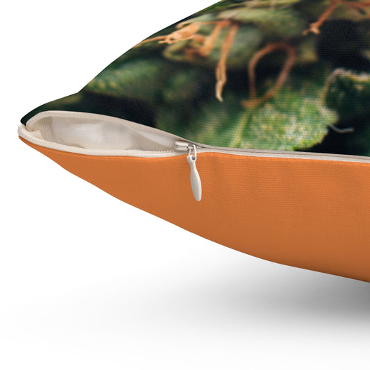 CannaBloom Cannabis Polyester Square Pillow
