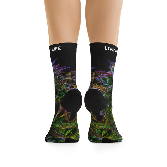 Living My Best Life Cannabis Socks