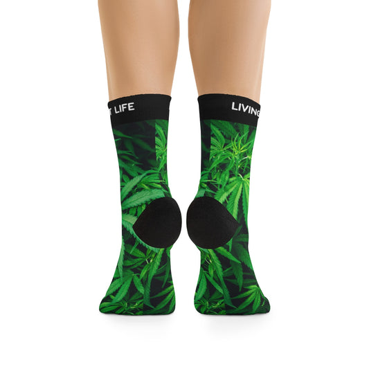 Living My Best Life Cannabis Socks
