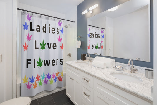 Ladies Love Flowers Shower Curtain