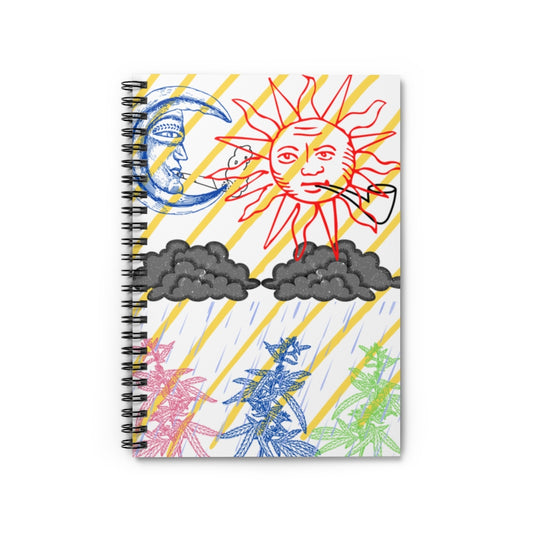 Tempesta Di Cannabis Selenelion Spiral Notebook - Ruled Line