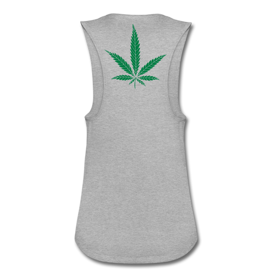 Mind Body Spirit Women’s Flowy Muscle Tank Top - heather gray