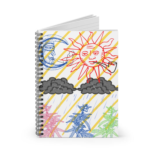 Tempesta Di Cannabis Selenelion Spiral Notebook - Ruled Line