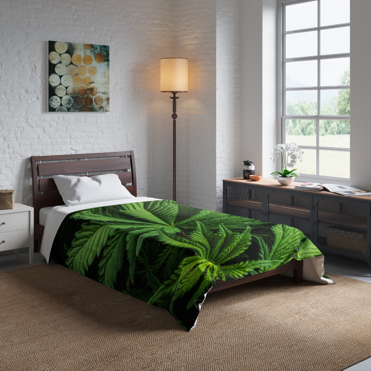 Cannabis Custom Designed Comforter. A Unique Cannabis Gift For Friends & Family. Cannabis Decor For Your Home. Cannabis Comforter