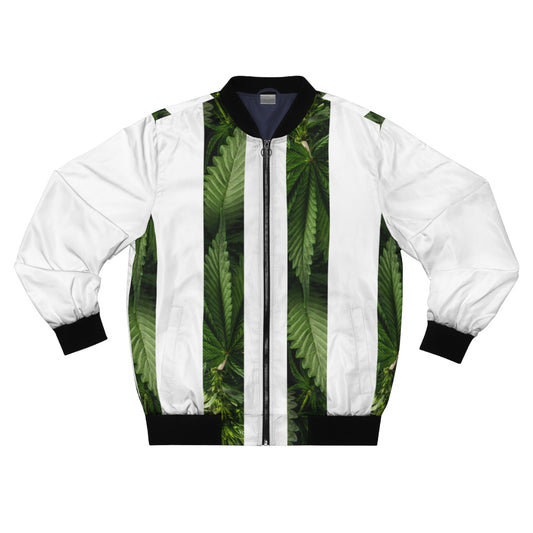 Bella Foglia Di Cannabis Bomber Jacket