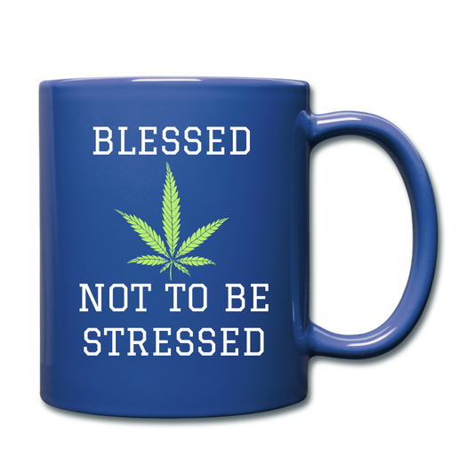 Blessed Not To Be Stressed Mug - royal blue