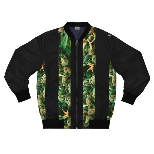 Verde Fioritura Cannabis Bomber Jacket