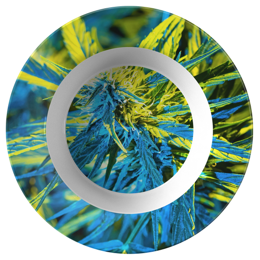 Into The Cannabis Galaxy Blue Bowl