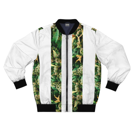 Verde Fioritura Cannabis Bomber Jacket
