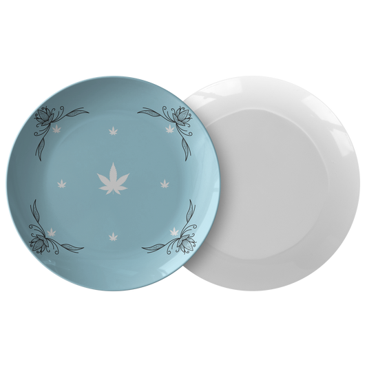 Bellissimo Blue Cannabis Plate