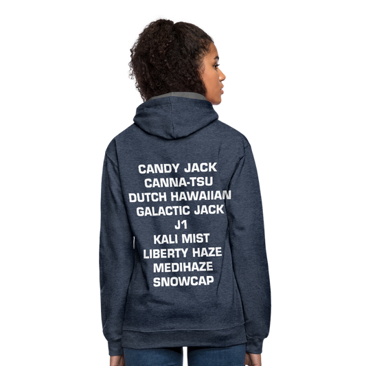 Staying Focused Contrast Hoodie - indigo heather/asphalt