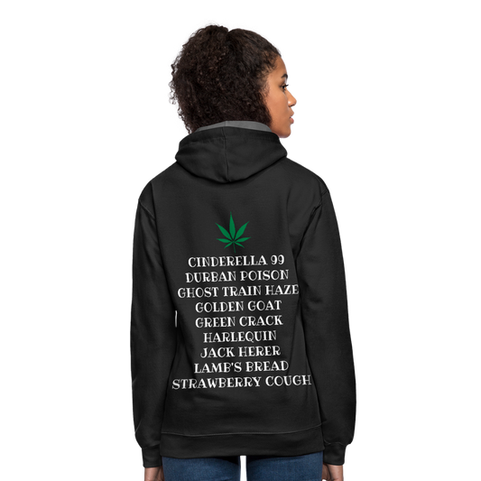 Contrast Hoodie - black/asphalt