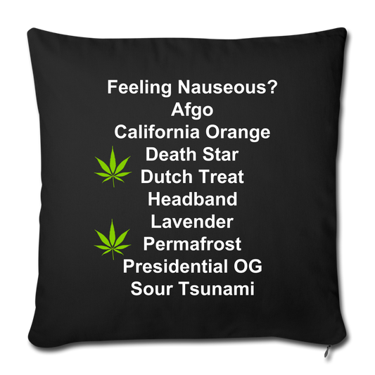 Throw Pillow Cover 18” x 18” - black