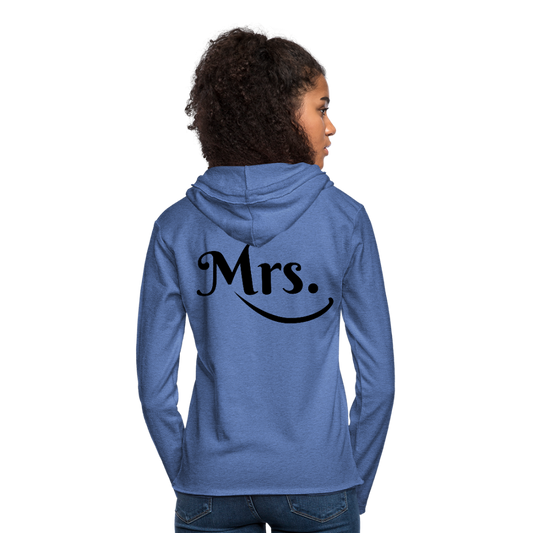Mrs. Lightweight Terry Hoodie - heather Blue