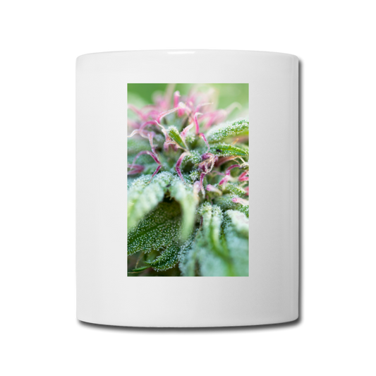 Blooming With Purple Cannabis Mug - white