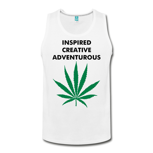 Team Sativa Get Creative Men's Slim Fit Premium Tank - white