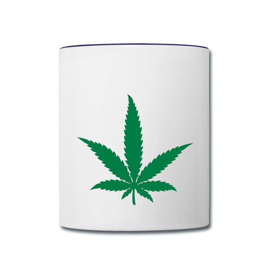 I'M a Cannabis boss mom Contrast Mug - white/cobalt blue