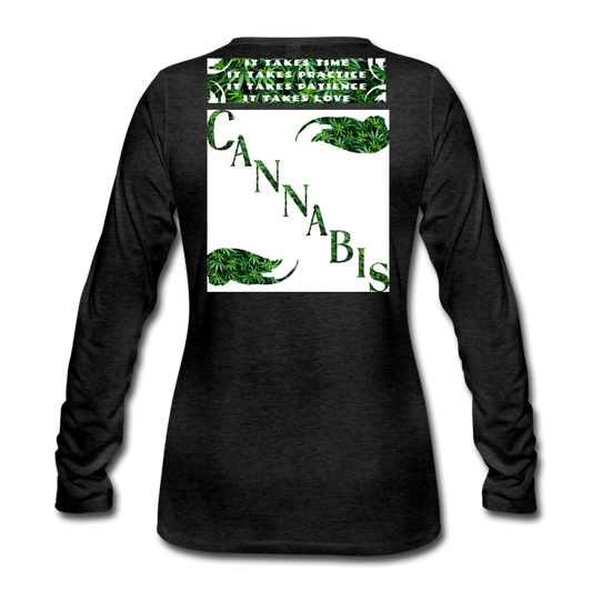 Healing Is An Art Ladies Premium Long Sleeve T-Shirt - charcoal gray