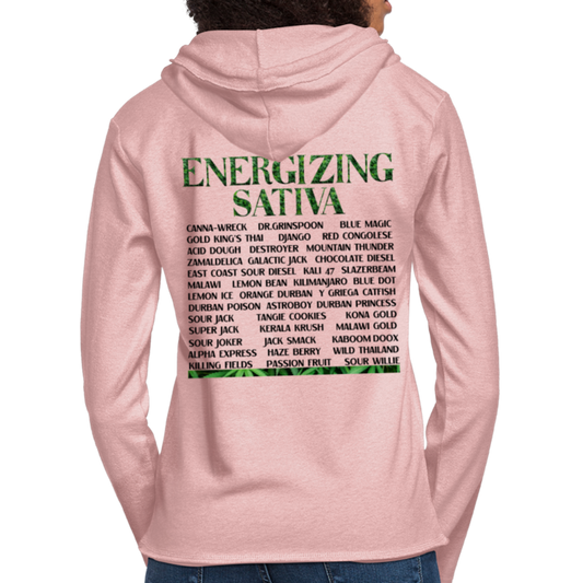 Unisex Lightweight Terry Hoodie - cream heather pink