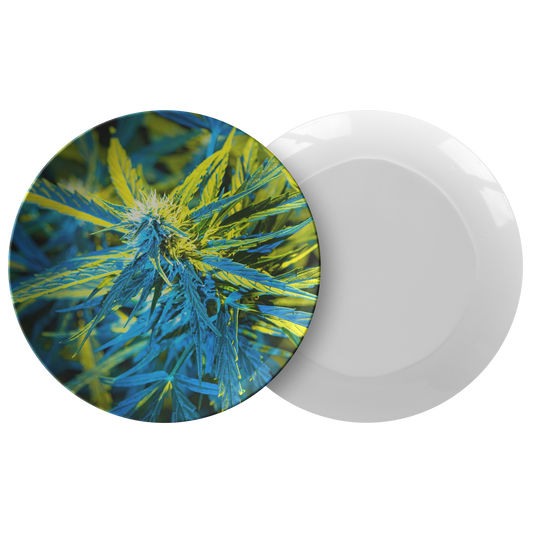 Into The Cannabis Galaxy Blue Plate