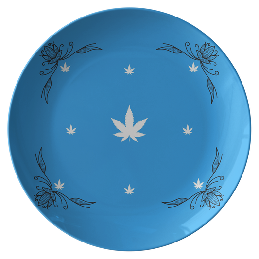 Bellissimo Blue Cannabis Plate