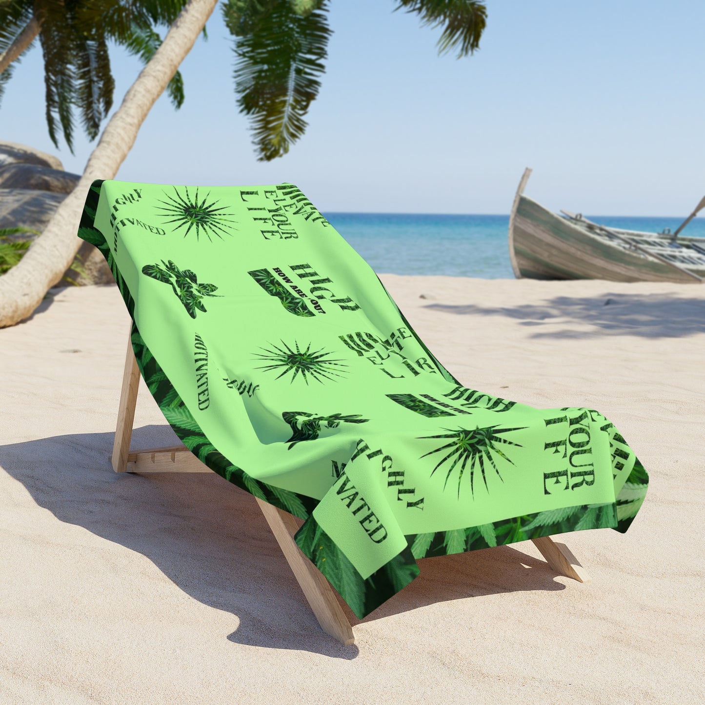 High How Are You Cannabis Beach Towel