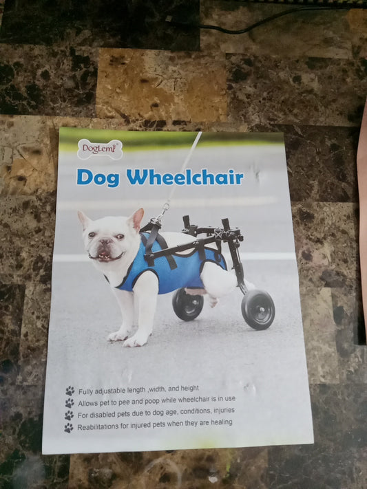 Adjustable Supportive Dog Wheelchair- Medium-Sized- Free U.S Shipping