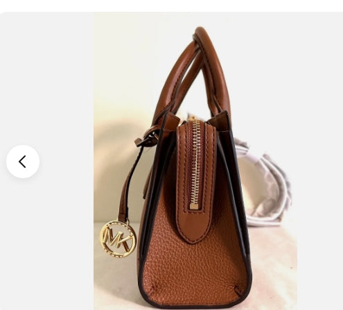 Michael Kors Valerie Luggage Pebbled Leather Small EW Satchel Crossbody Bag