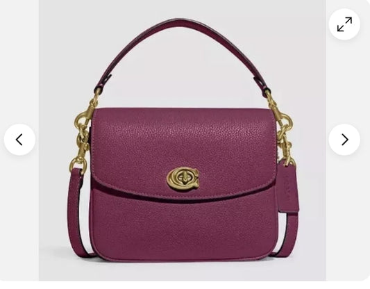 Coach Cassie 19 Leather Crossbody Bag- Deep Plum