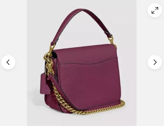 Coach Cassie 19 Leather Crossbody Bag- Deep Plum