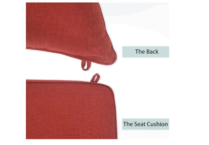 Unuon Indoor/Outdoor Deep Seat Chair Cushions Set of 2 Red Color