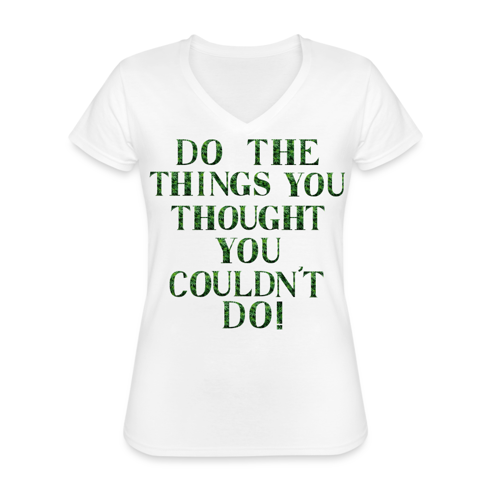 Women's V-Neck T-Shirt - white