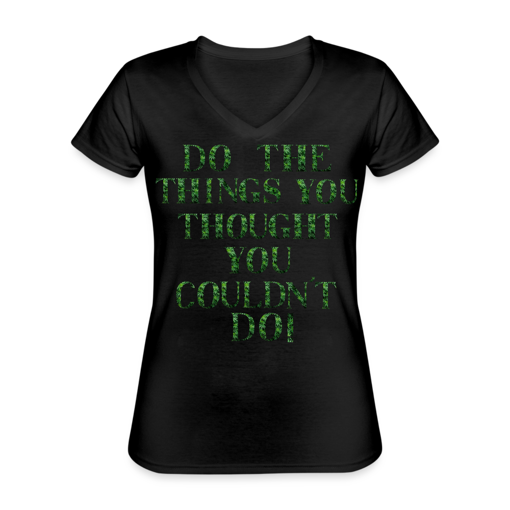 Women's V-Neck T-Shirt - black