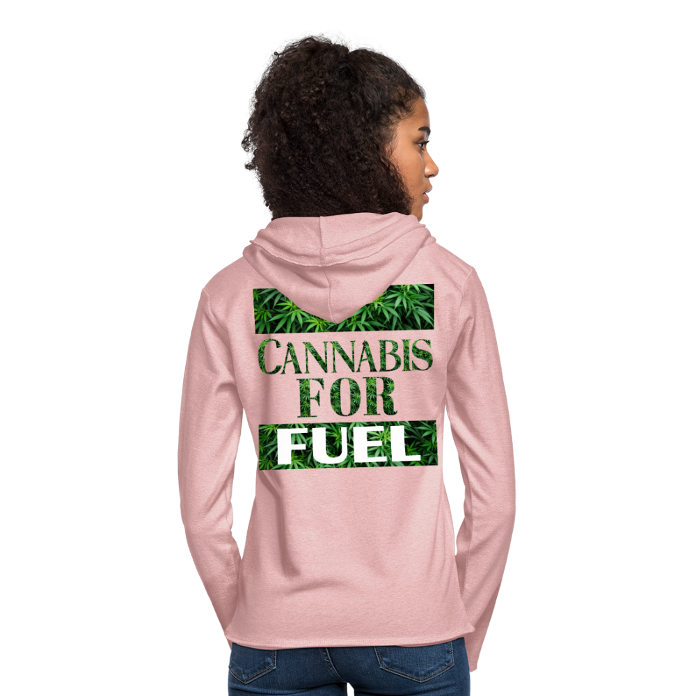 Unisex Lightweight Terry Hoodie - cream heather pink