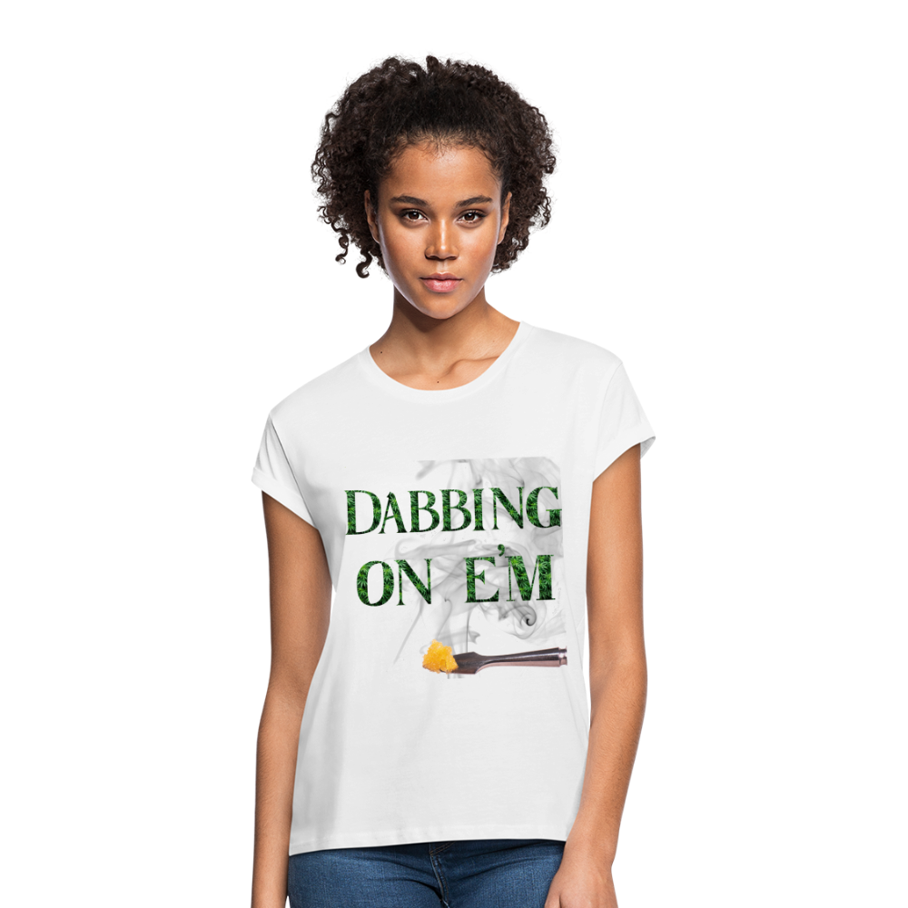 Dabbing On E'm Women's Relaxed Fit T-Shirt - white