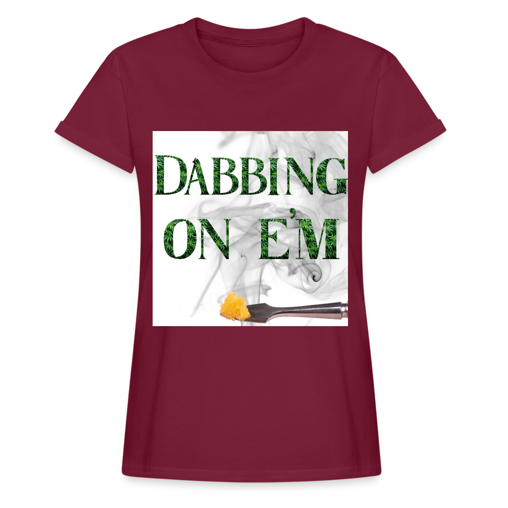 Dabbing On E'm Women's Relaxed Fit T-Shirt - burgundy