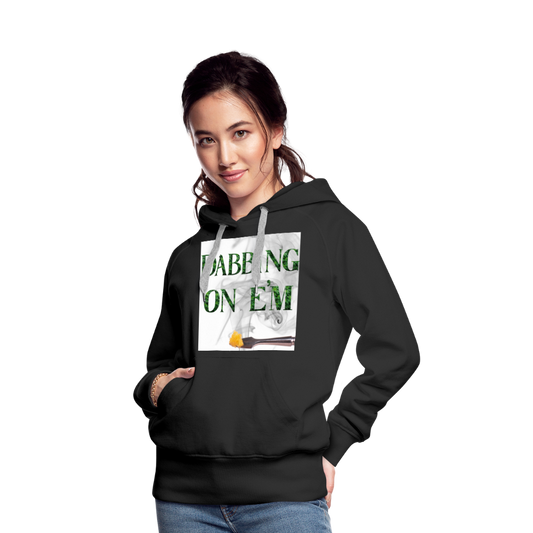Dabbin On E'm Ladies Premium Hoodie - black