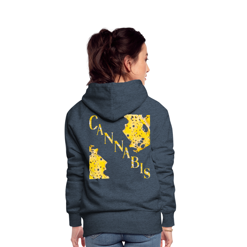 Dabbin On E'm Ladies Premium Hoodie - heather denim