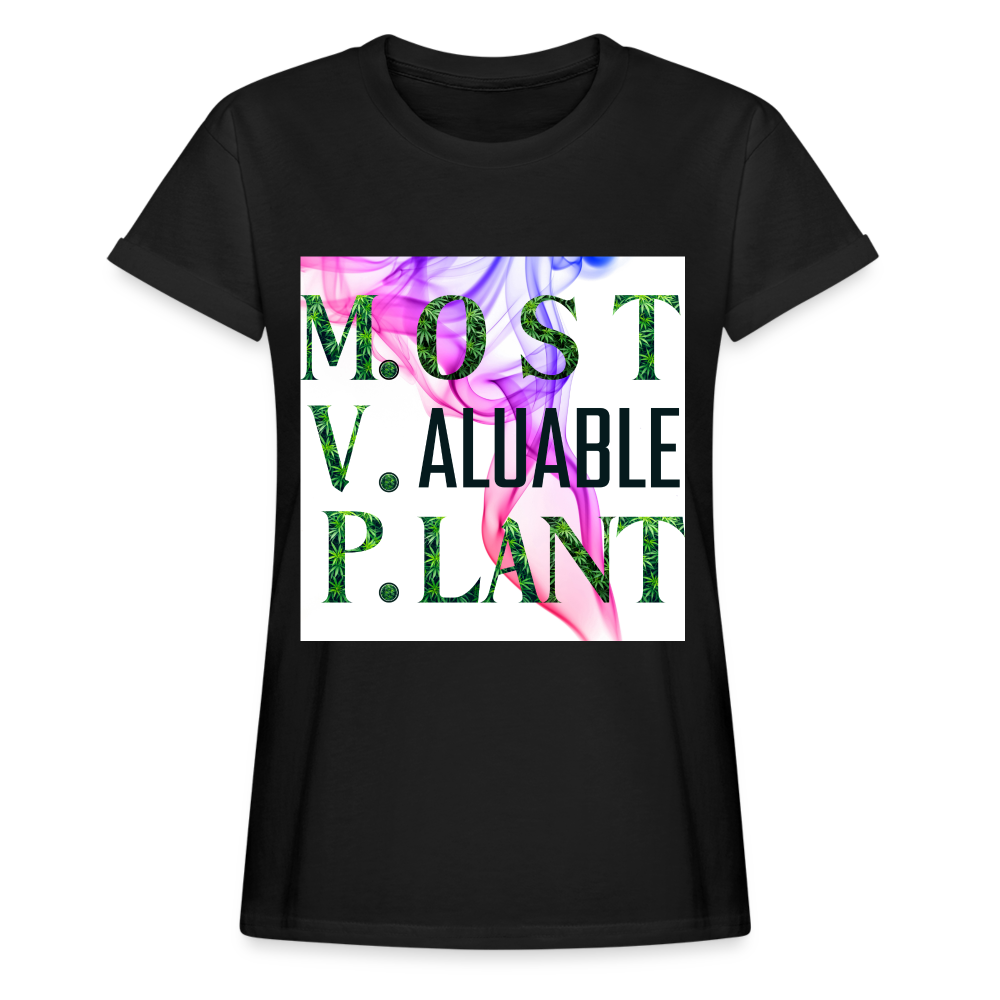 Most Valuable Cannabis Ladies Relaxed Fit T-Shirt - black
