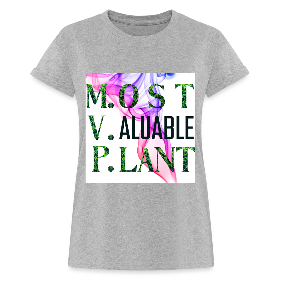 Most Valuable Cannabis Ladies Relaxed Fit T-Shirt - heather gray