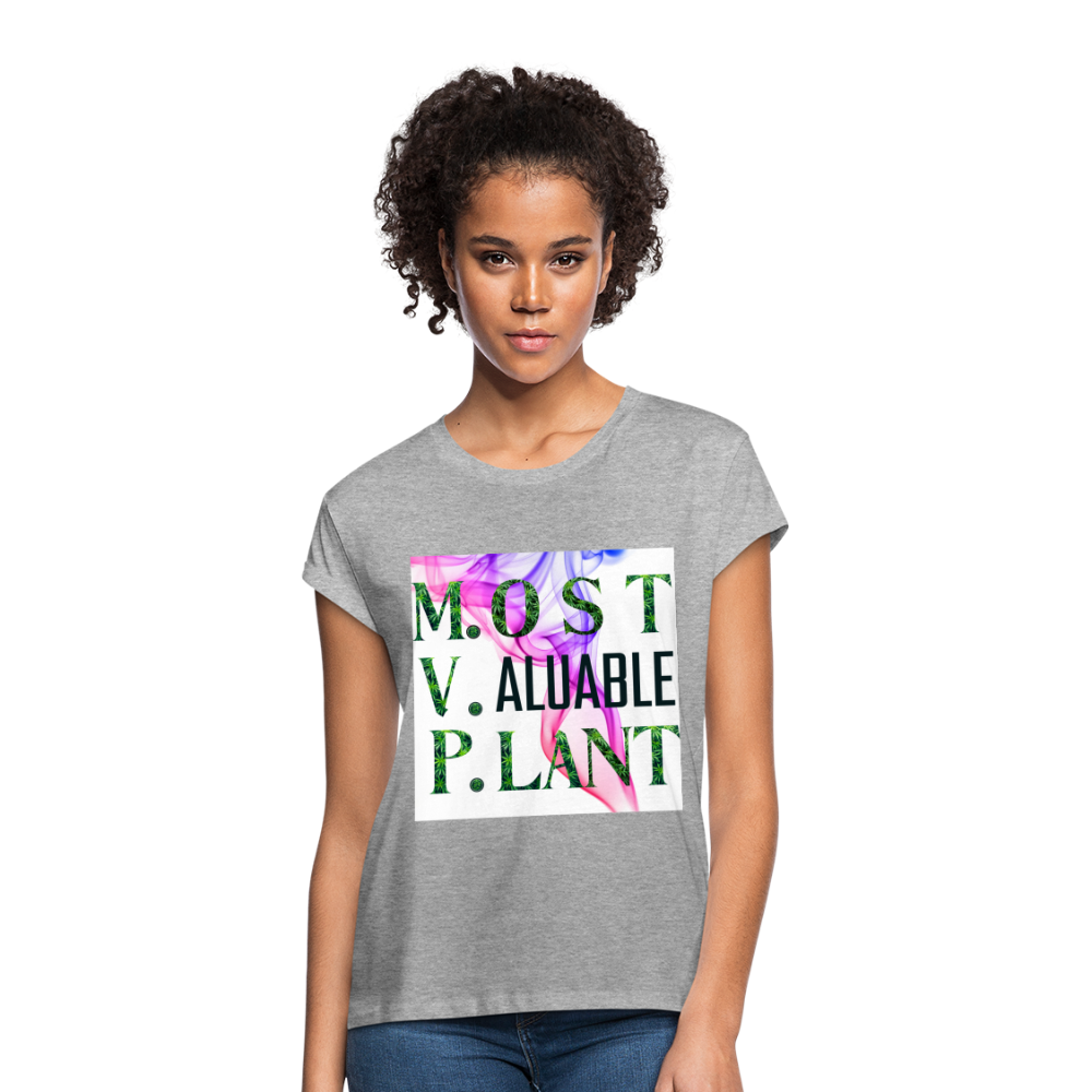 Most Valuable Cannabis Ladies Relaxed Fit T-Shirt - heather gray