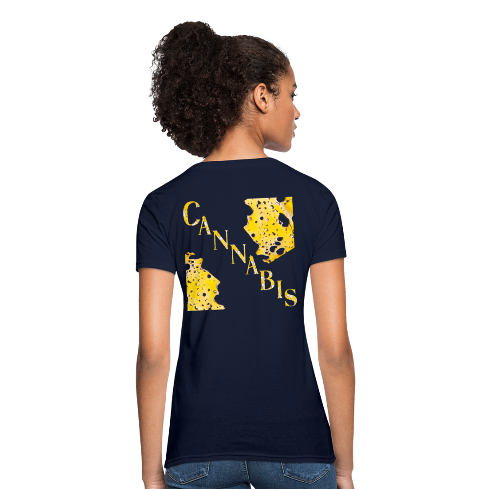 Dabbing On E'M Ladies T-Shirt - navy