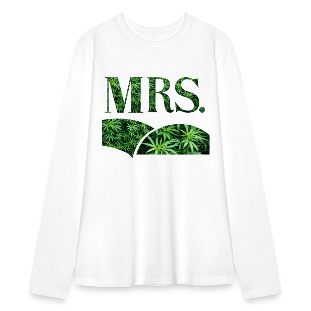 Mrs. Cannabis Long Sleeve T-Shirt - white