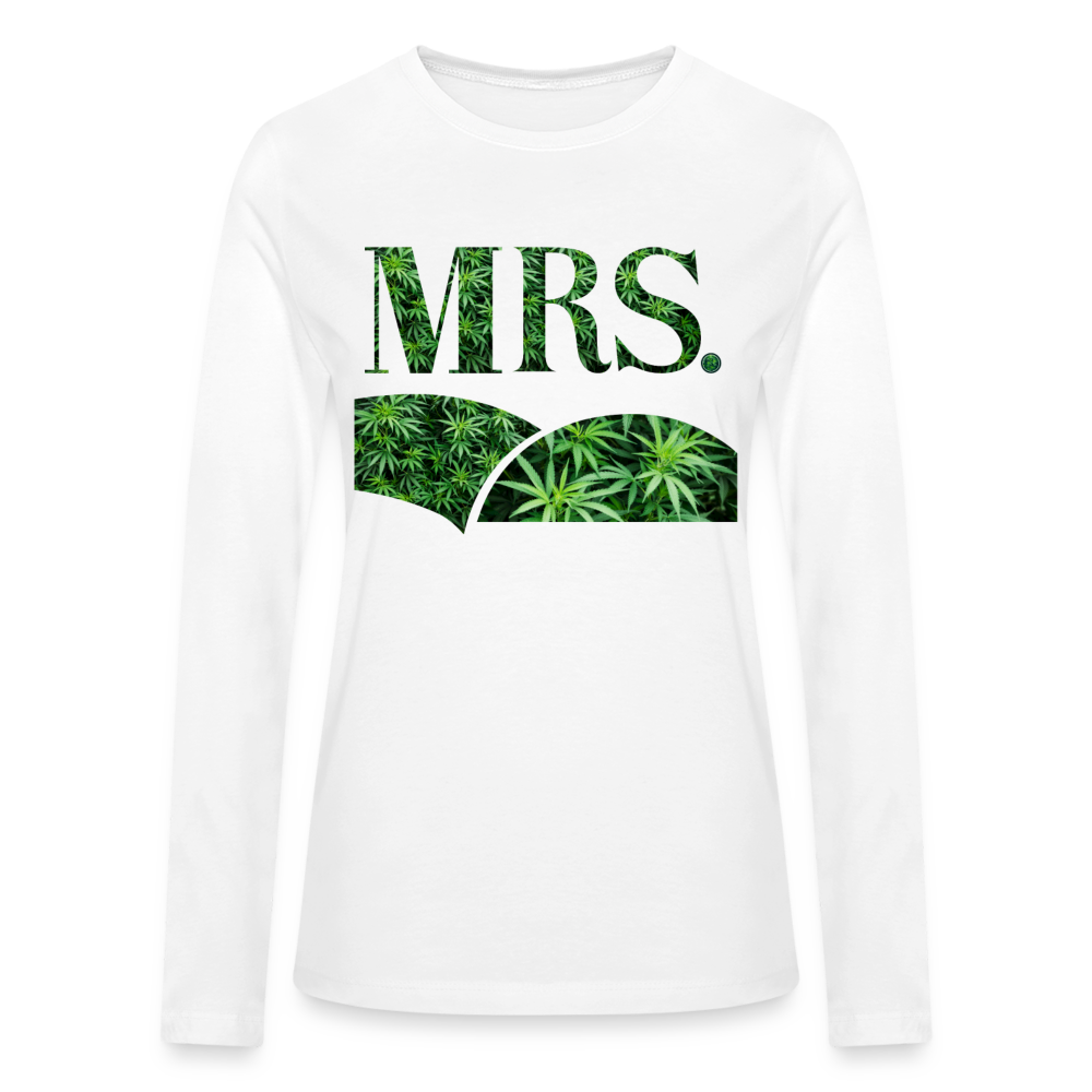 Mrs. Cannabis Long Sleeve T-Shirt - white