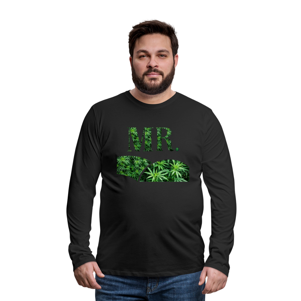 Mr. Cannabis Premium Long Sleeve T-Shirt - black