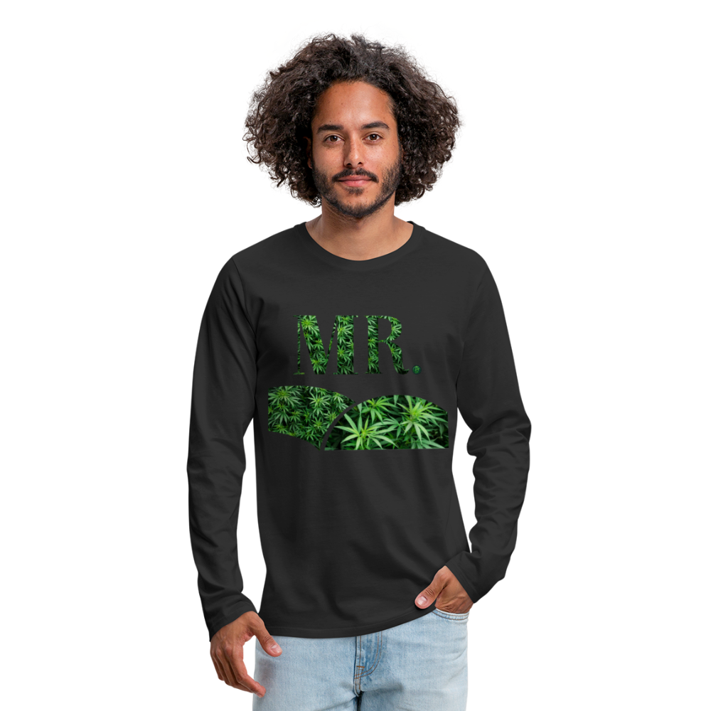 Mr. Cannabis Premium Long Sleeve T-Shirt - black