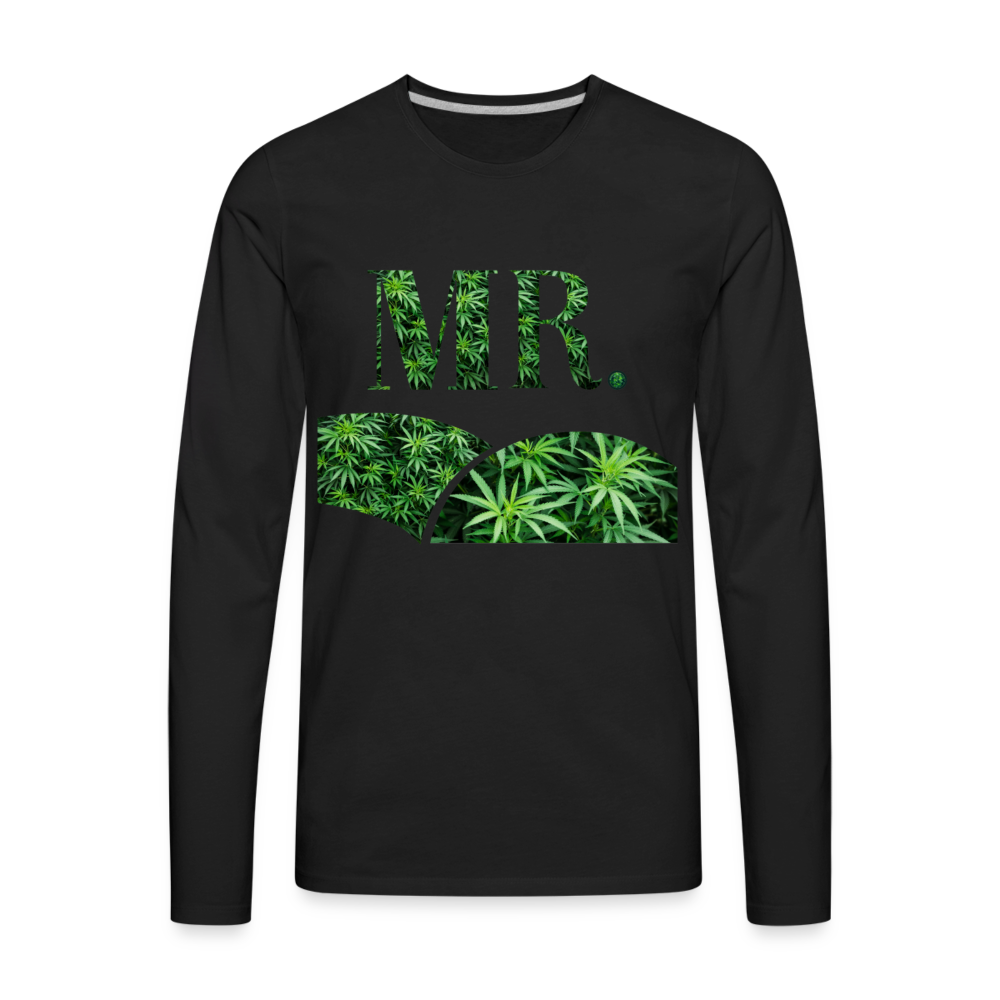 Mr. Cannabis Premium Long Sleeve T-Shirt - black