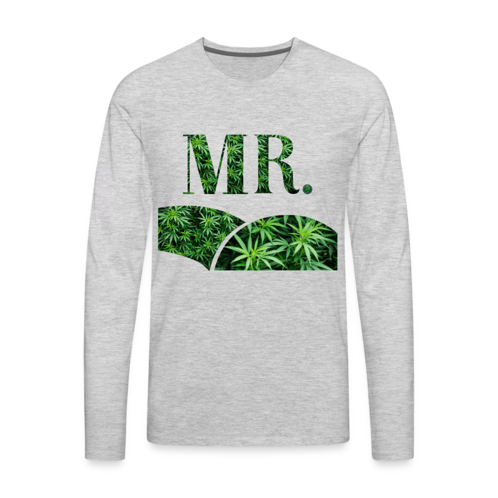 Mr. Cannabis Premium Long Sleeve T-Shirt - heather gray