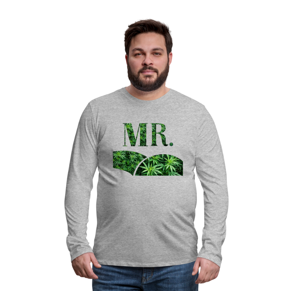 Mr. Cannabis Premium Long Sleeve T-Shirt - heather gray